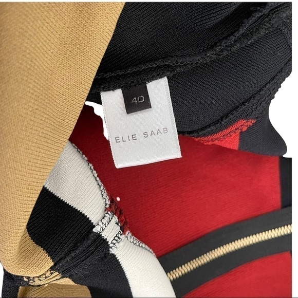 Elie Saab Sleevless Colorblock Colorful Dress size 40 US size 8 Bodycon - Picture 3 of 8